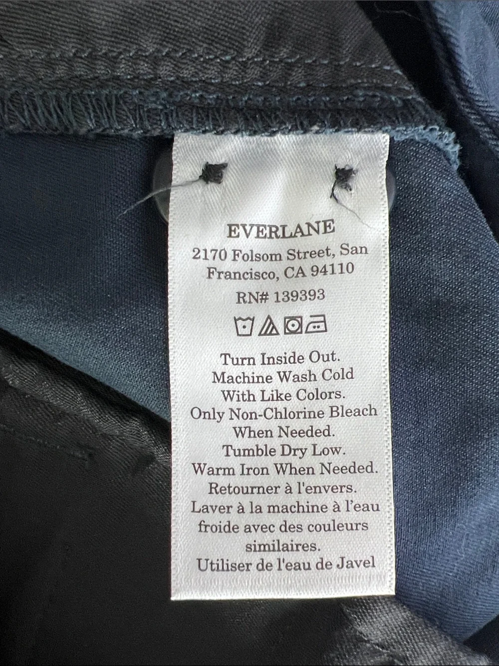 New Everlane THE PERFORMANCE CHINO Slim Fit in Deep Navy Size 30 X 32